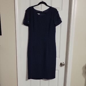 Donna Morgan Navy Midi Dress